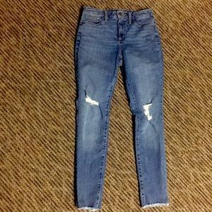 High rise skinny jeans